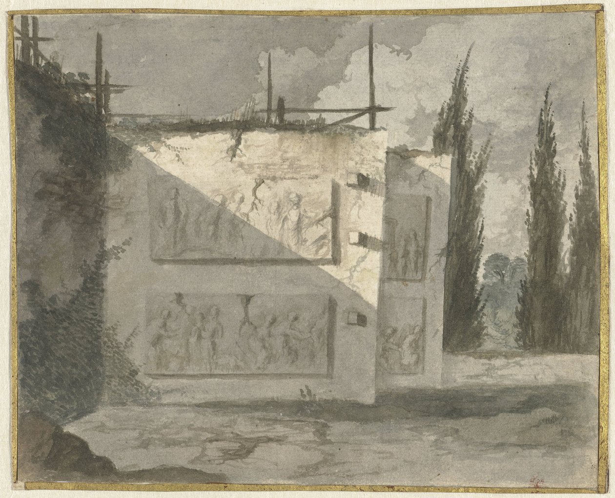 Paesaggio con Muro e Bassorilievi da Cavalier Cosse