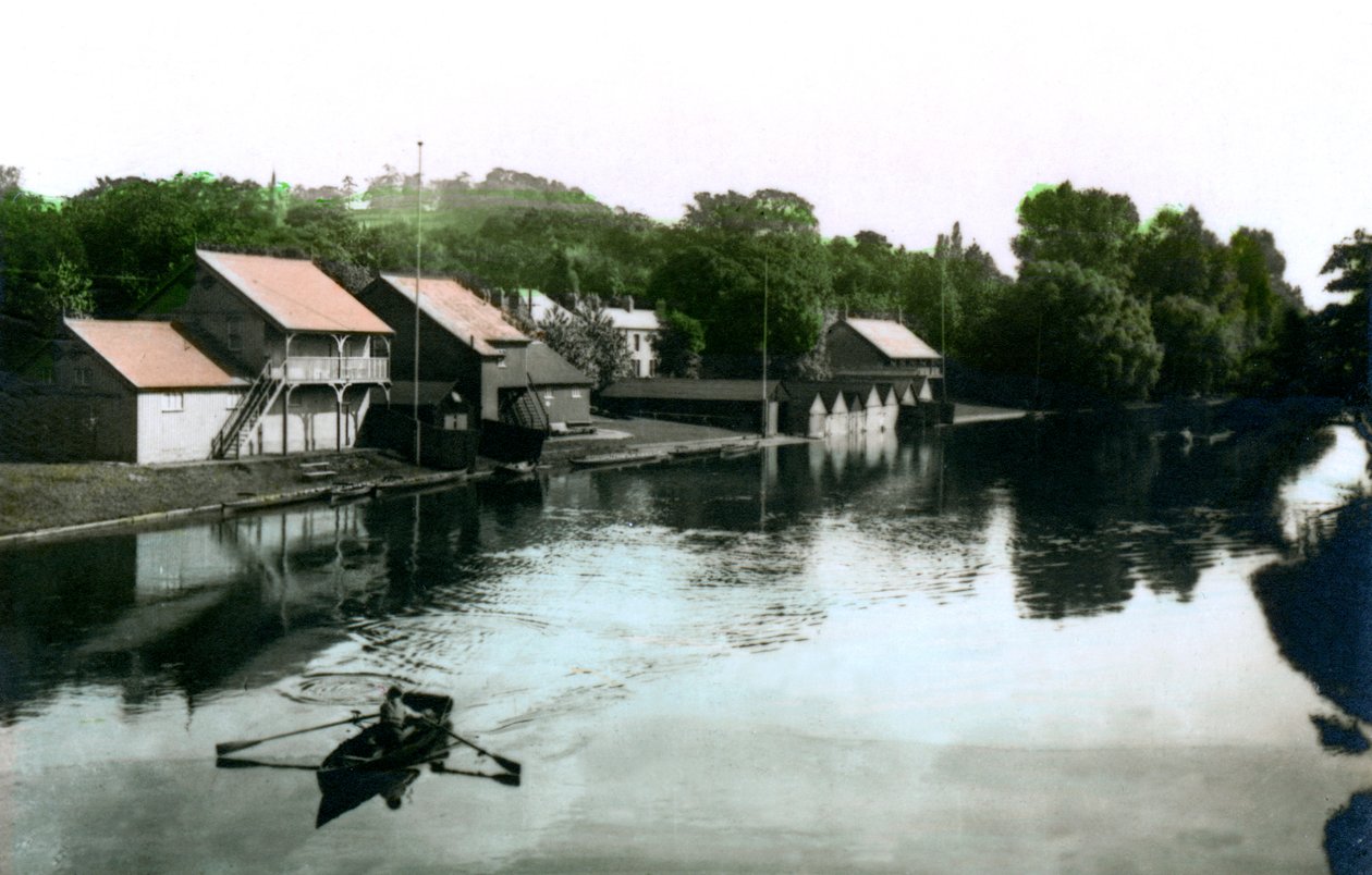 Fiume e Rimessa per Barche, Burton-upon-Trent, 1926 da Cavenders Ltd