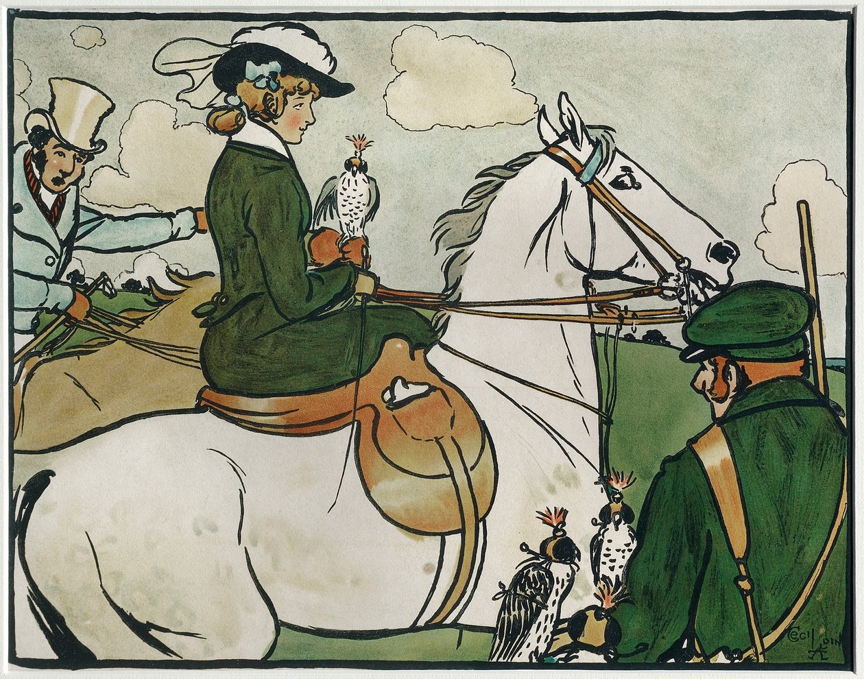 Sport e giochi inglesi antichi: Falconeria da Cecil Charles Windsor Aldin