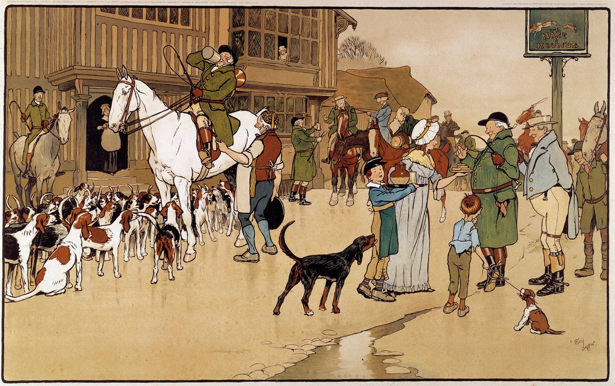 Sosta alla locanda durante una caccia alla lepre da Cecil Charles Windsor Aldin