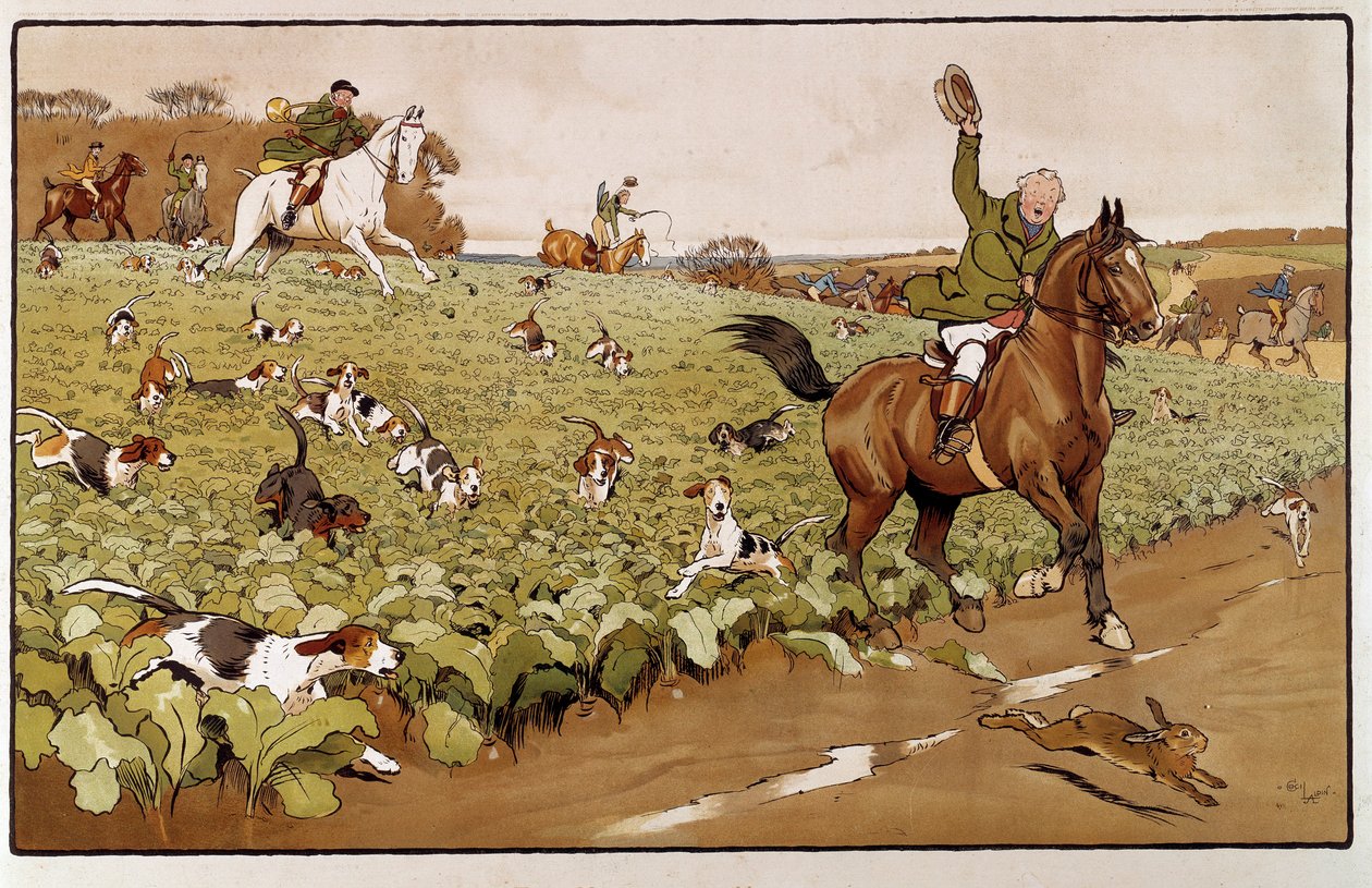 Acquerello di Cecil Aldin da Cecil Charles Windsor Aldin