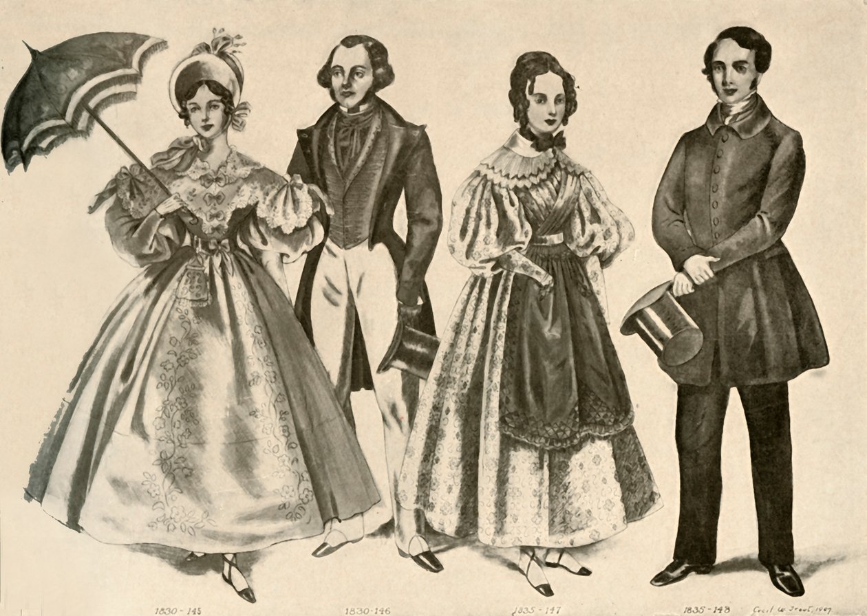 Abbigliamento dal 1824-1835, 1907, 1937 da Cecil W. Trout