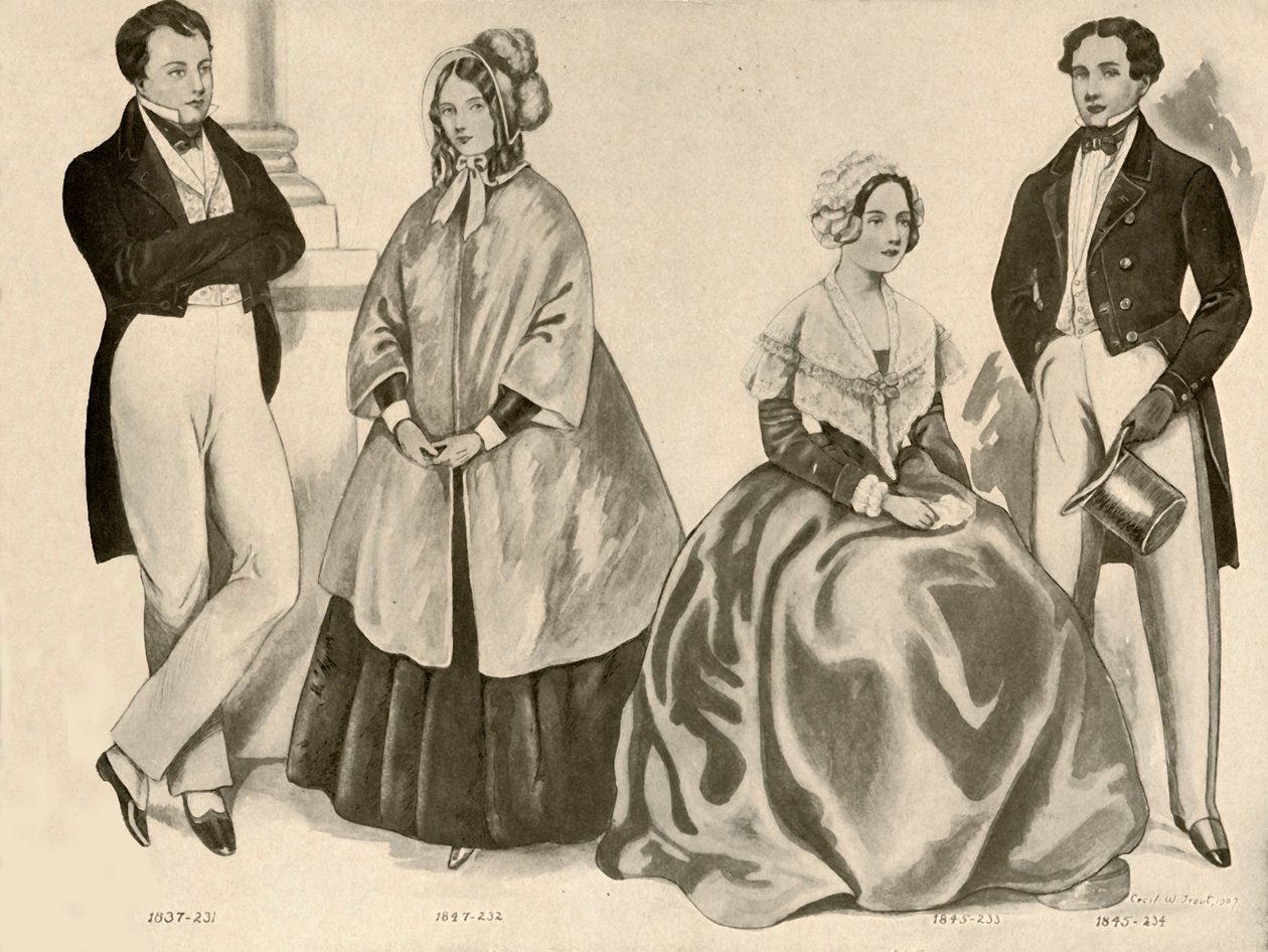 Abbigliamento dal 1836 al 1847 da Cecil W. Trout