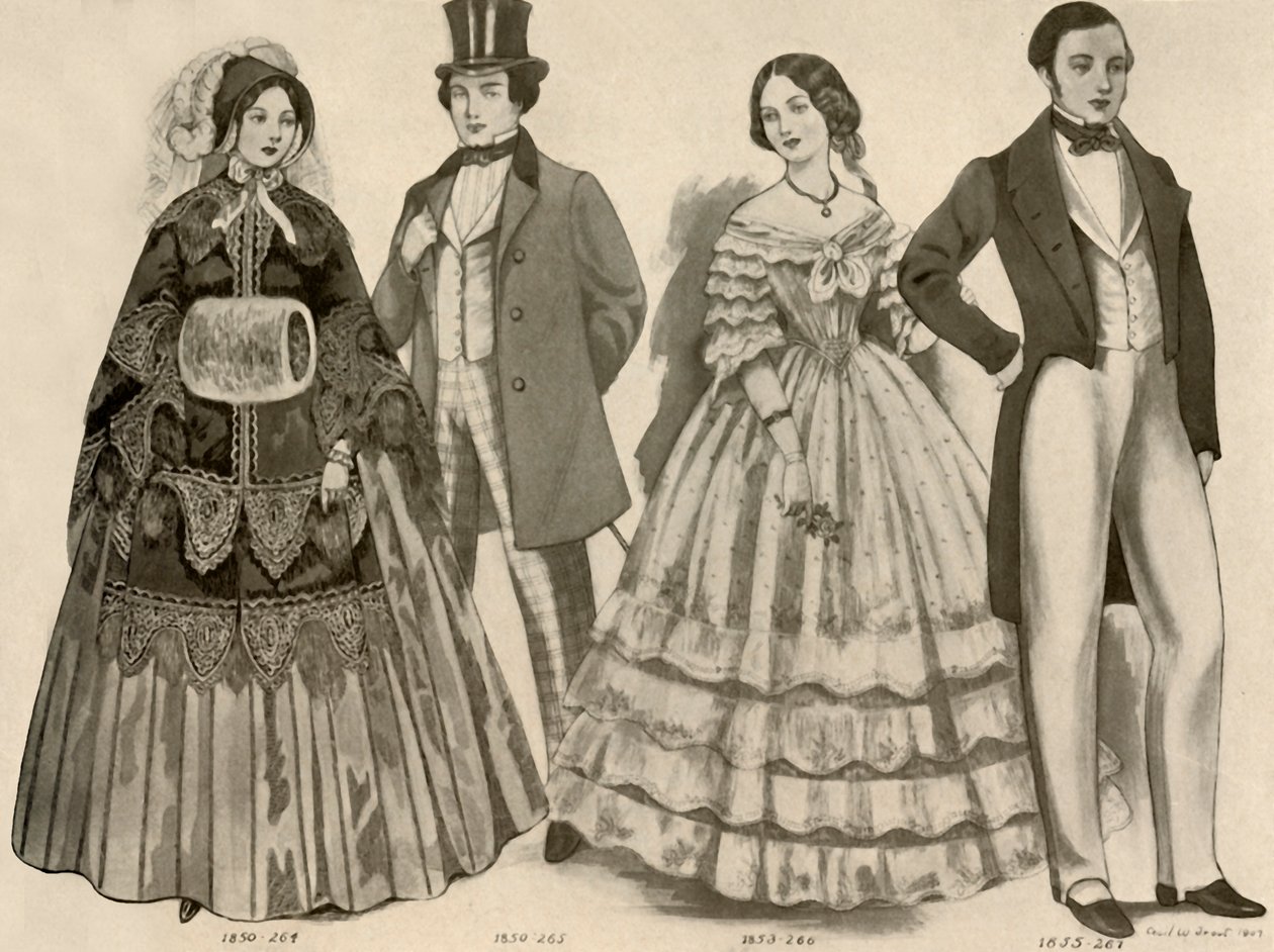 Abbigliamento dal 1850 al 1856 da Cecil W. Trout