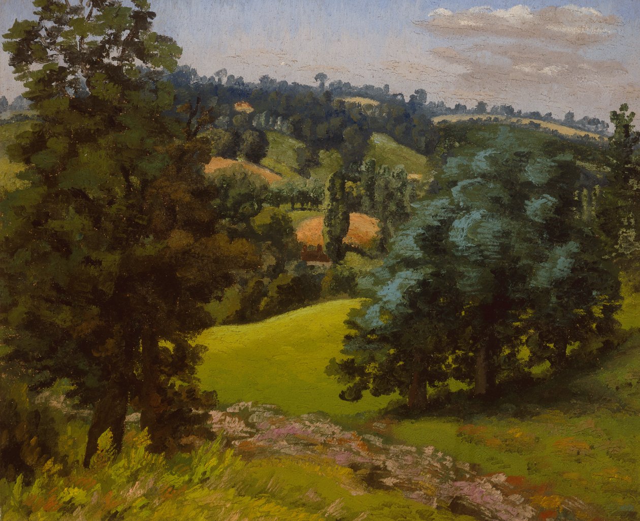 Paesaggio a Hadleigh (olio su tela) da Cedric Morris