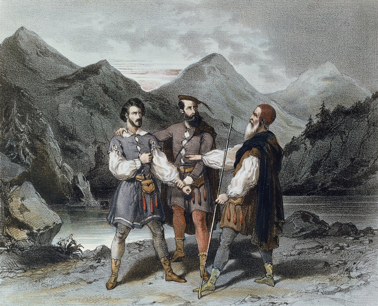 Il Giuramento dei Tre Cantoni, illustrazione per l