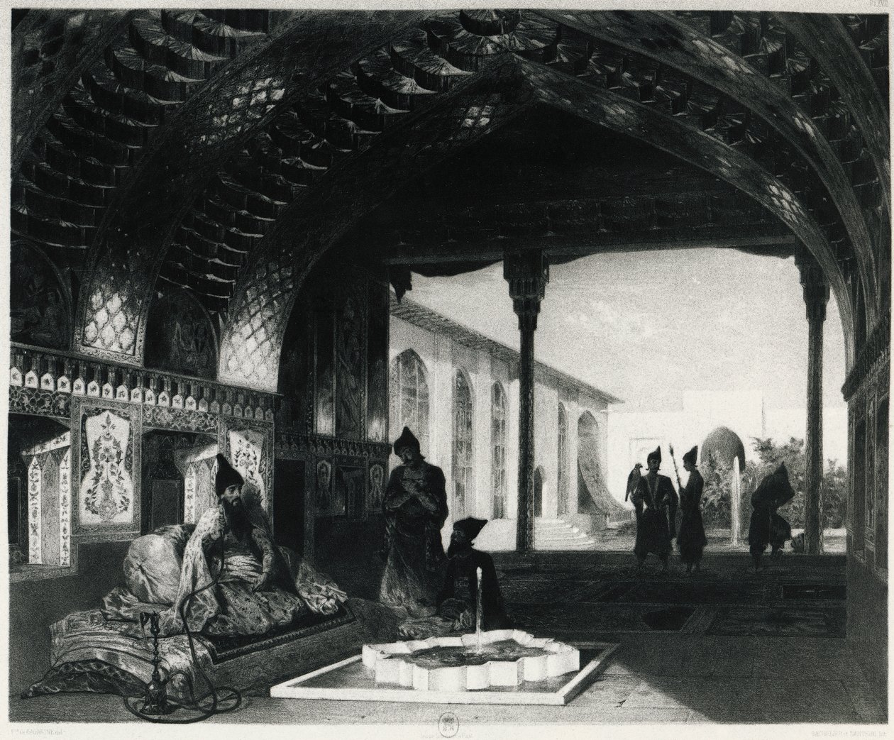 La Sala degli Specchi nel Palazzo del Sardar di Yerevan, di Celestin Francois Nanteuil (1813-1873), Armenia da Celestin Francois Nanteuil