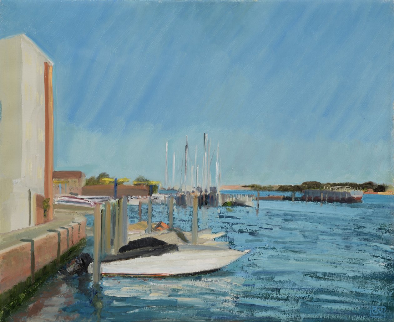 Cantiere sulla laguna (dipinto) da Celia Montague