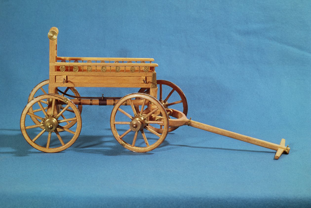 Ricostruzione di un carro trovato nella tomba di una Principessa di Vix da Celtic