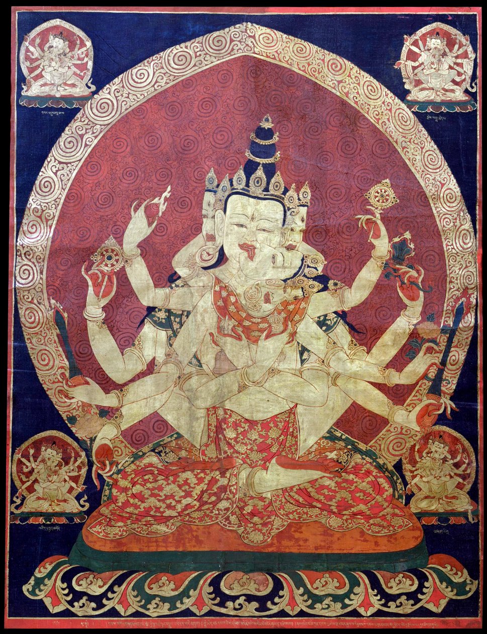 Guhyasamaja Akshobhyavajra Thanka, XVII secolo da Central Asian Art.