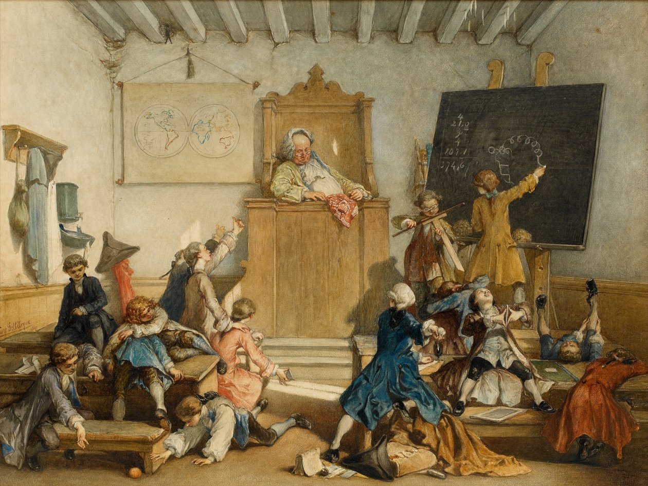 Educazione per i privilegiati, una scuola per i figli dei cortigiani, Vienna, 1867 da Cesare Felix dell Acqua
