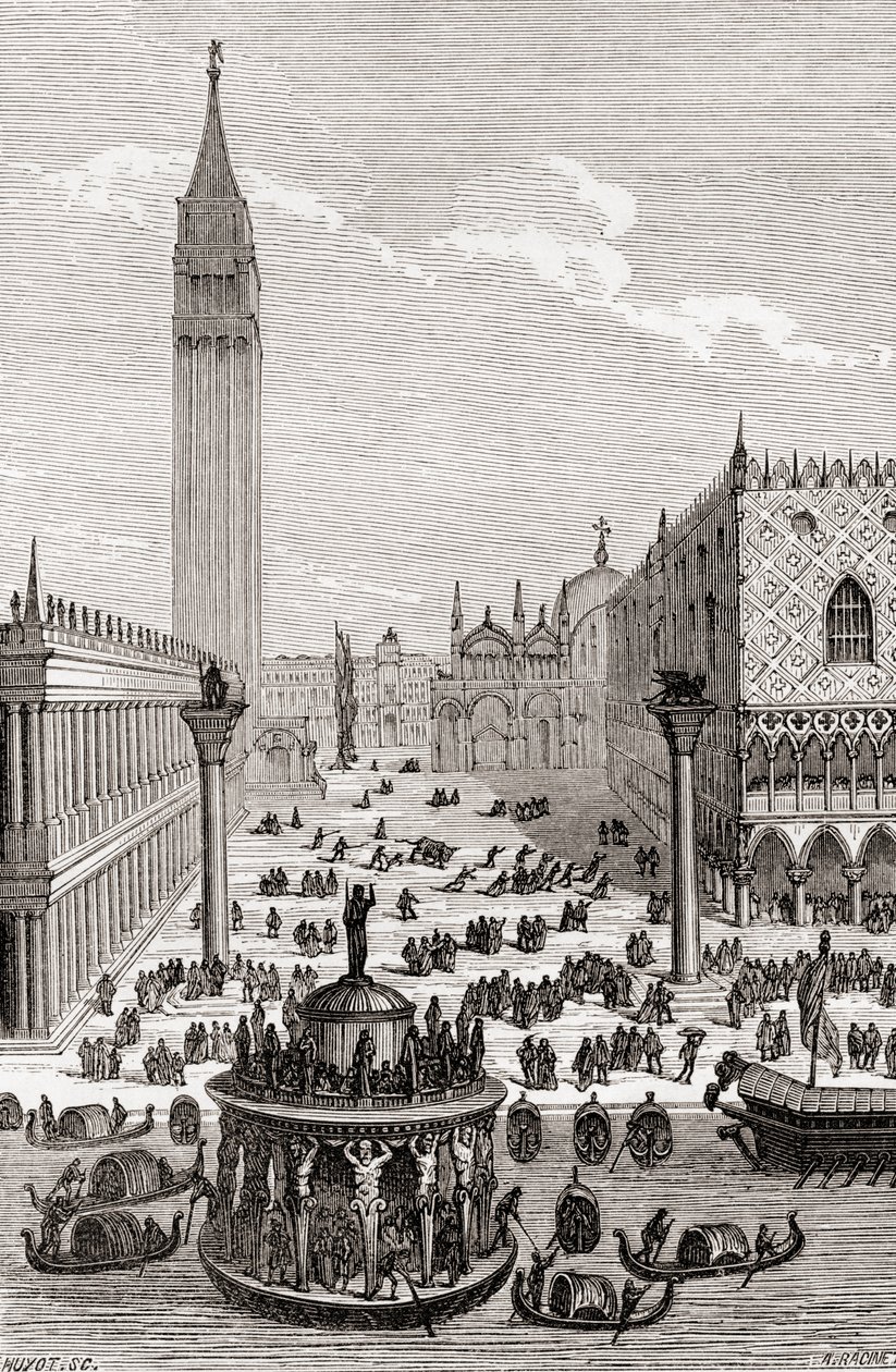 Veduta di Piazza San Marco, Venezia, Italia da Cesare Vecellio