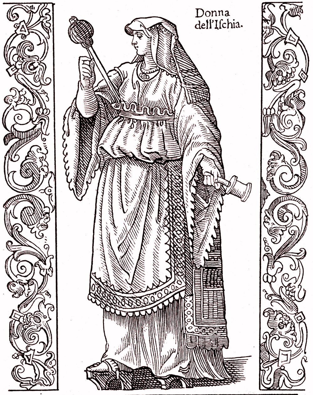 Un contadino di Ischia - Costume italiano nel XVII secolo da Cesare (after) Vecellio