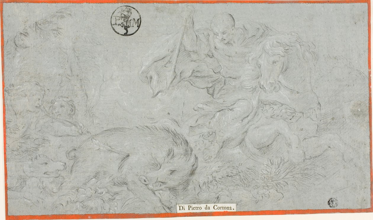 Copia della Scena dalla Vita di Silla, affresco nella Sala di Saturno, Palazzo Pitti da Cesare Dandini