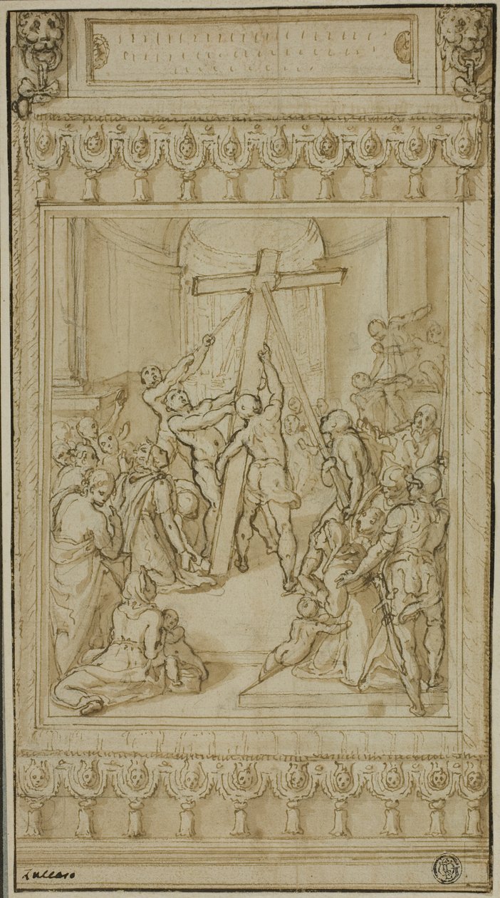 Santa Elena in Ginocchio davanti alla Vera Croce da Cesare Nebbia