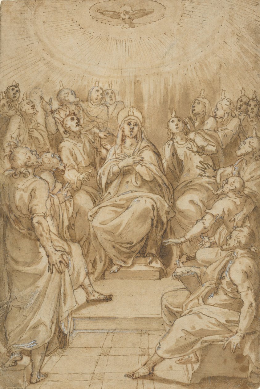 La Pentecoste, ca. 1576 da Cesare Nebbia