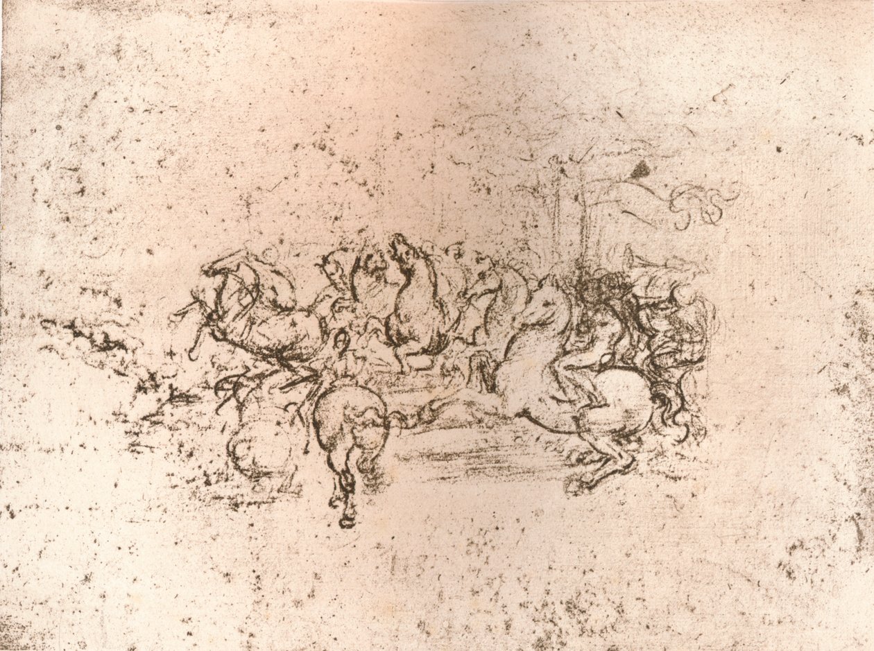 Copia di parte del cartone della Battaglia di Anghiari da Cesare da Sesto