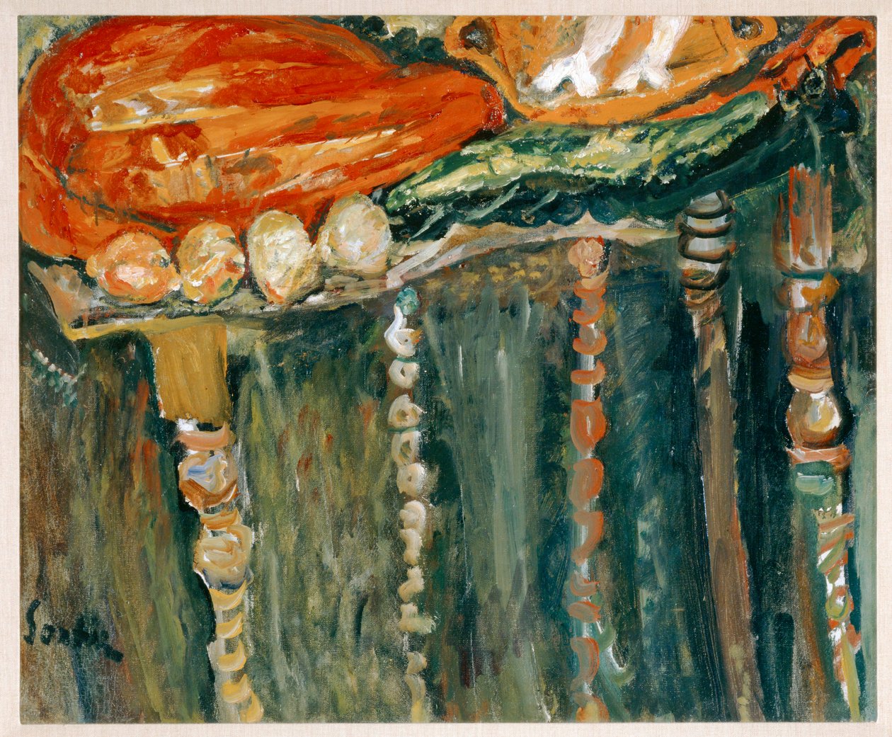 Nature morte au morceau de viande crue - natura morta con un pezzo di carne cruda ... (dipinto su tela) da Chaim Soutine