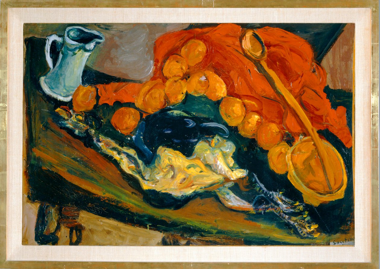 Nature morte au morceau de viande crue - natura morta con un pezzo di carne cruda ... (dipinto su tela) da Chaim Soutine