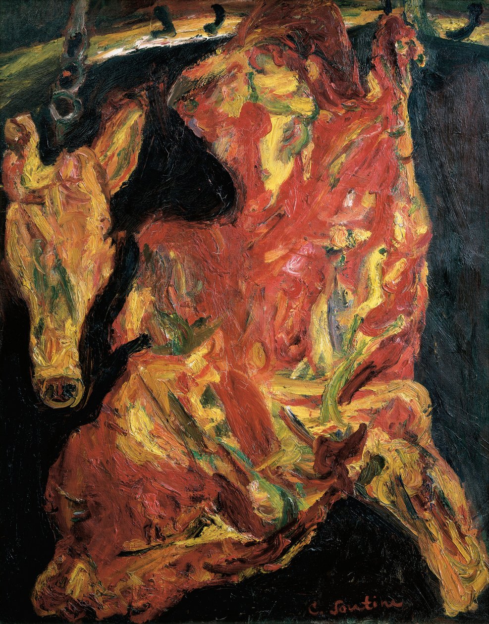 Lato di manzo e testa di vitello da Chaim Soutine