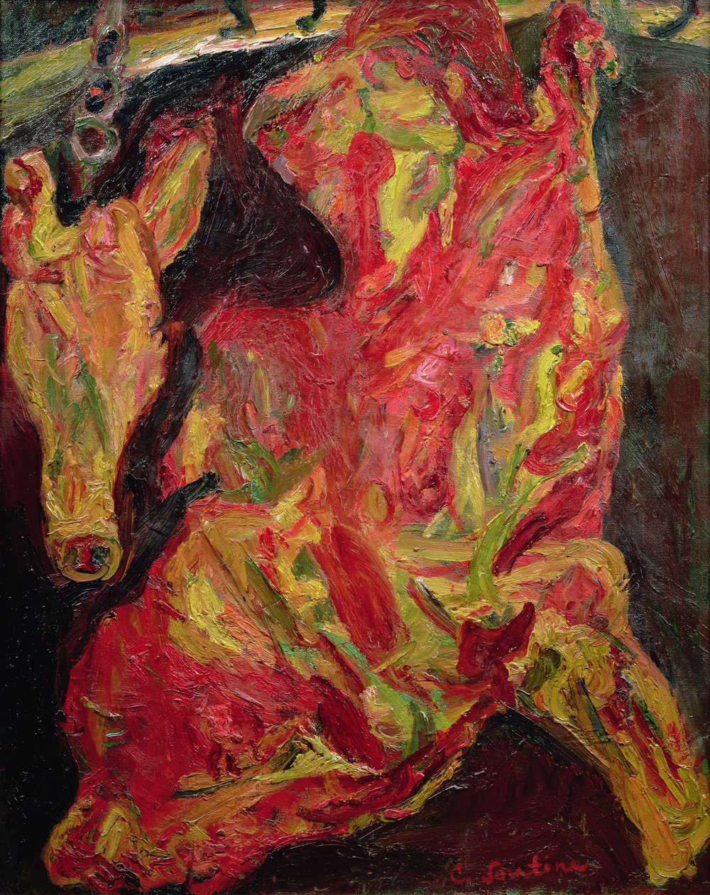 Lato di manzo e testa di vitello, 1925 da Chaim Soutine