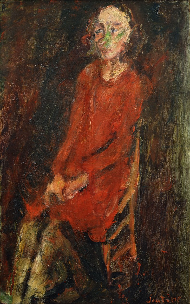 Giovane donna in rosso, 1928 da Chaim Soutine