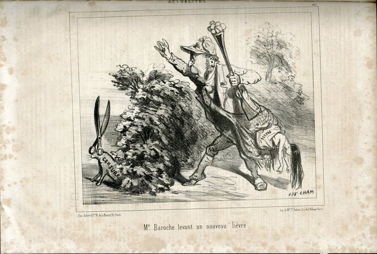 Illustrazione di Cham in Le Charivari da Amédée de Noé