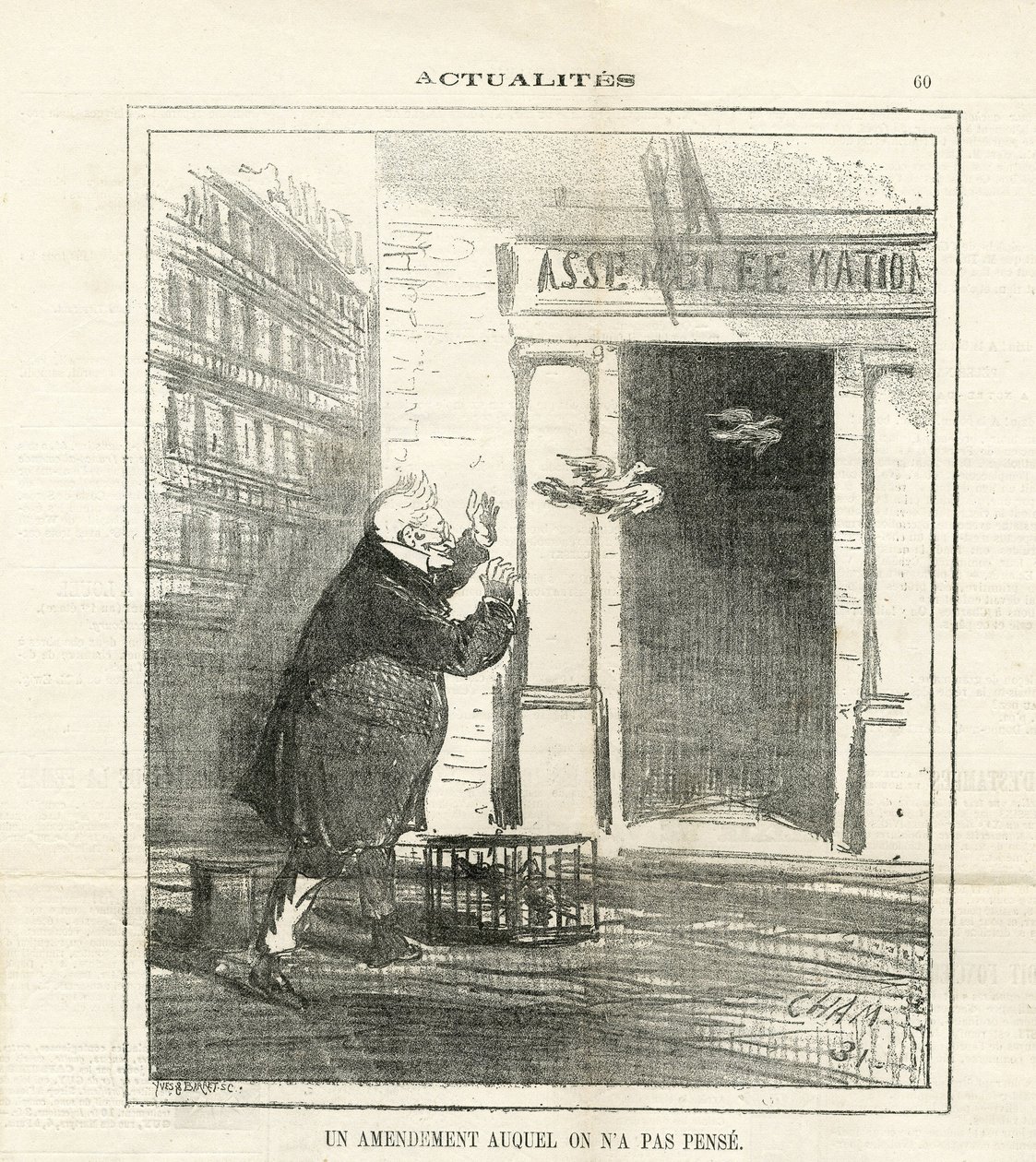 Illustrazione di Cham (1819-1879) in Le Charivari da Amédée de Noé