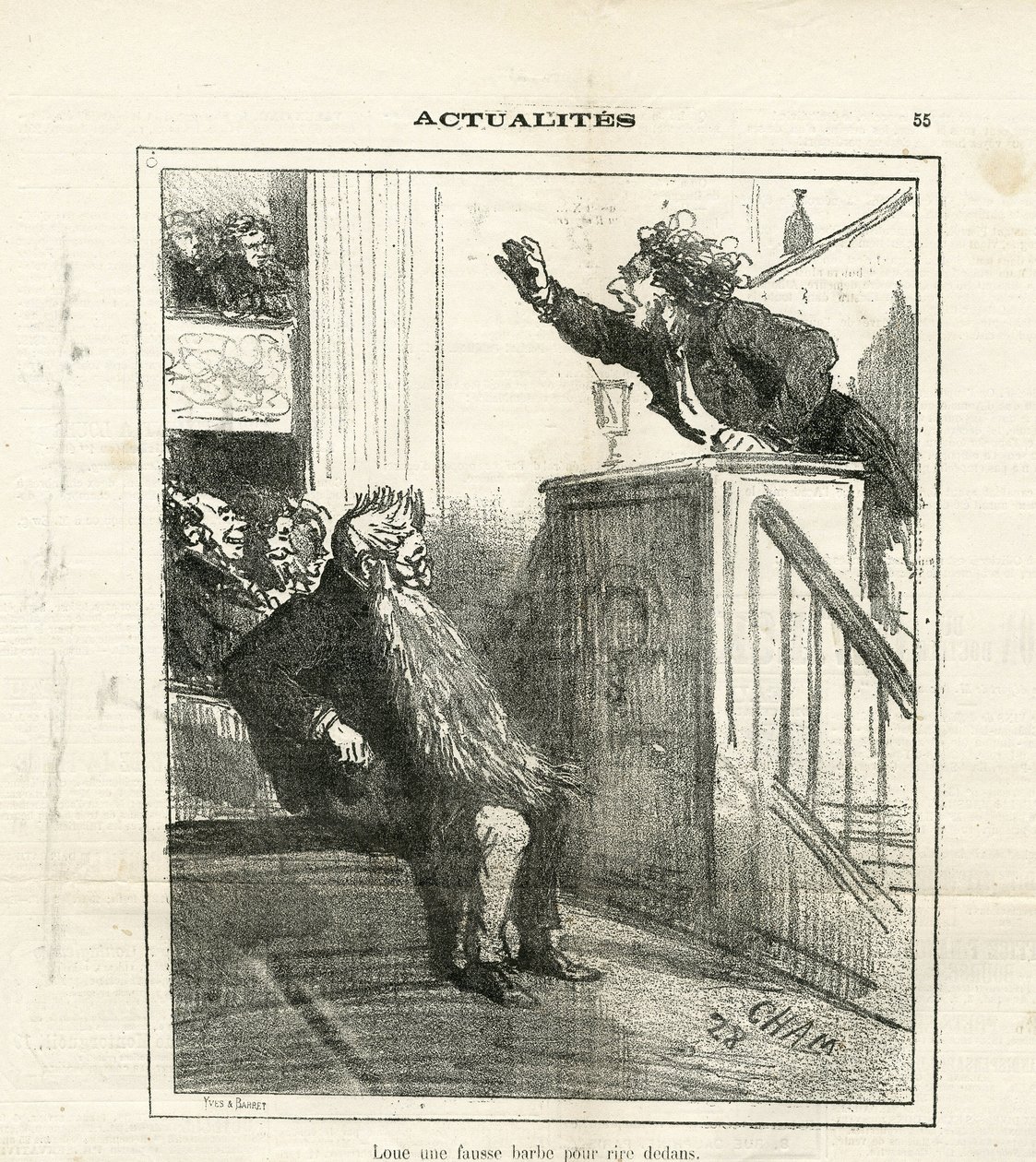 Illustrazione di Cham (1819-1879) in Le Charivari da Amédée de Noé