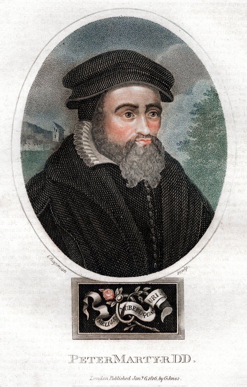 Pietro Martire Vermigli 1499-1562, teologo italiano, 1816 da Chapman and Co