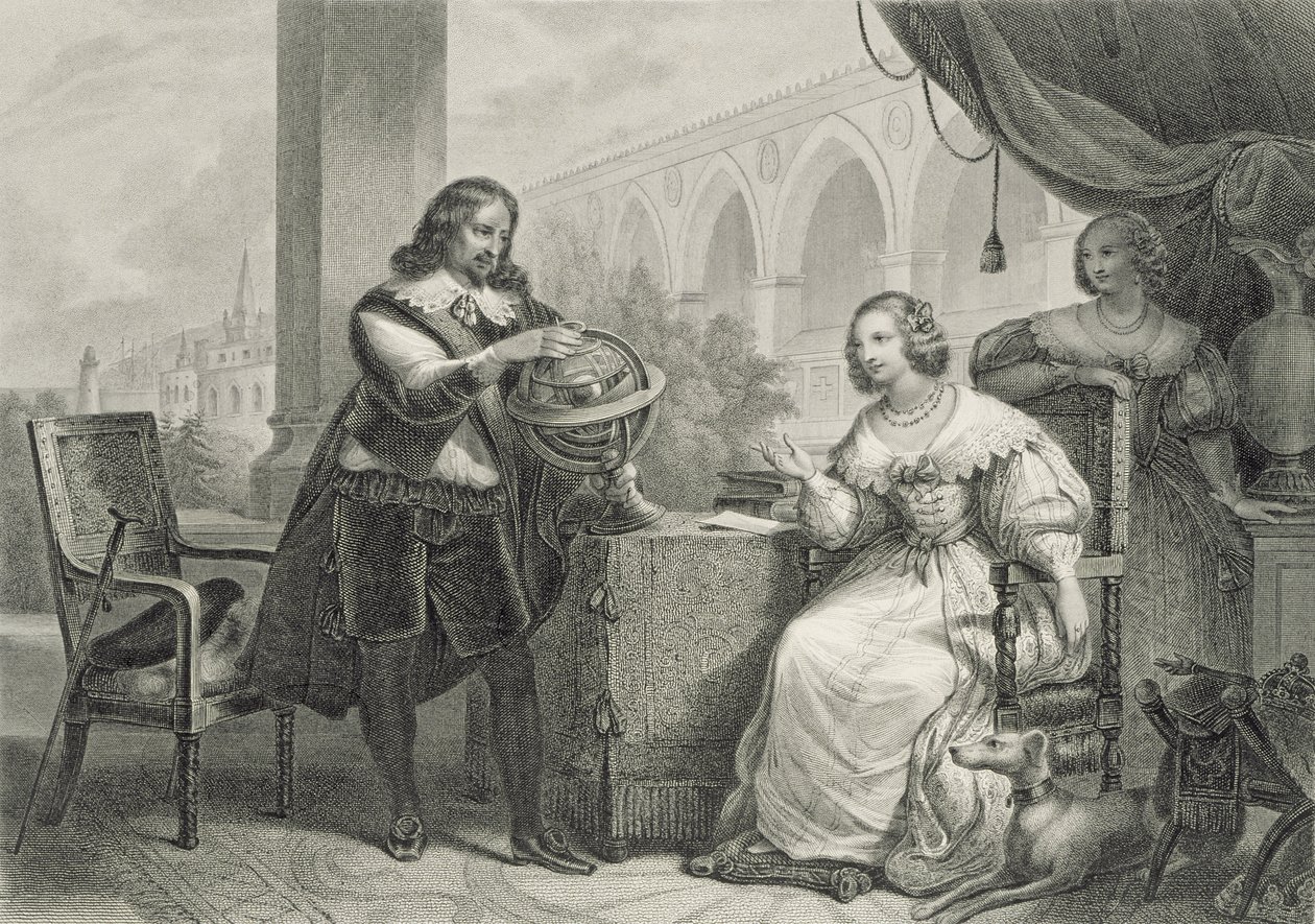 Cristina (1626-89) Regina di Svezia, da una serie di Donne Famose, inciso da Jean Denis Nargeot da Charles Abraham Chasselat