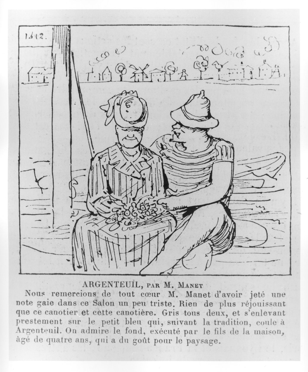 Argenteuil di Monsieur Manet, caricatura da 