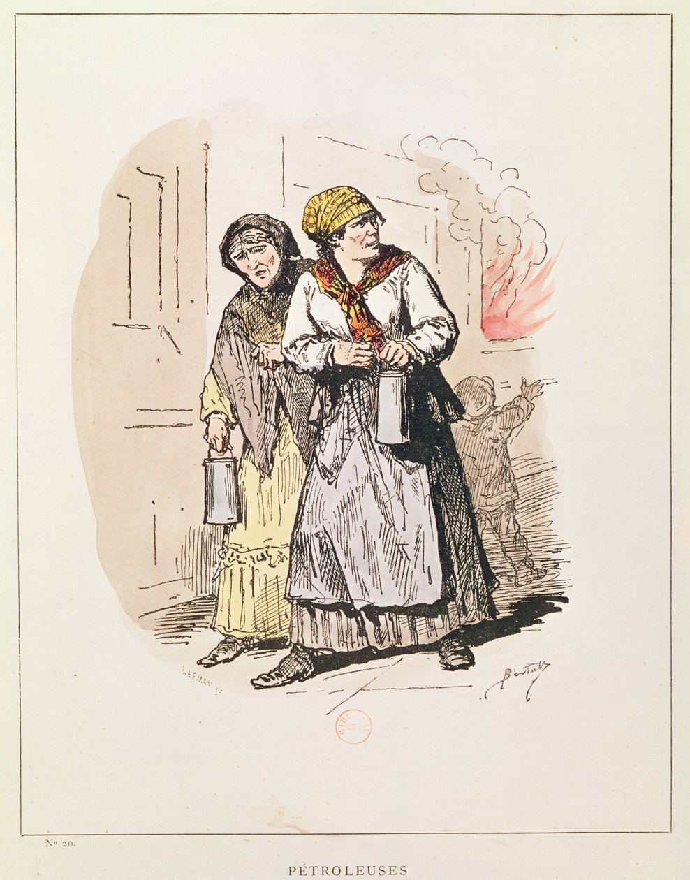 Due Petroleuses della Comune, 1871 da Charles Albert d Arnoux Bertall
