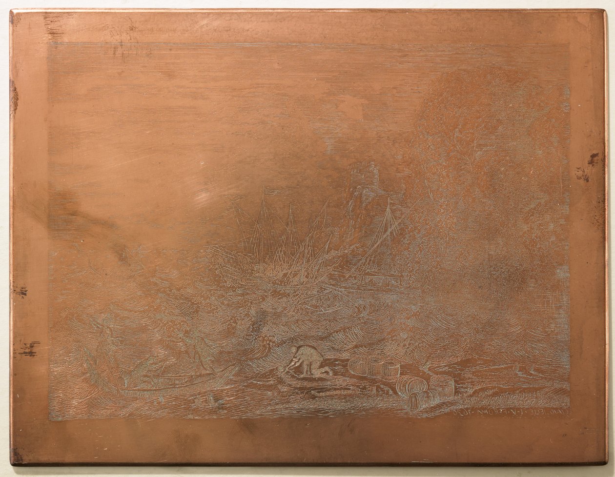 Lastra di stampa per La Tempesta (Le Tempête), 1870-1875 da Charles Amand Durand