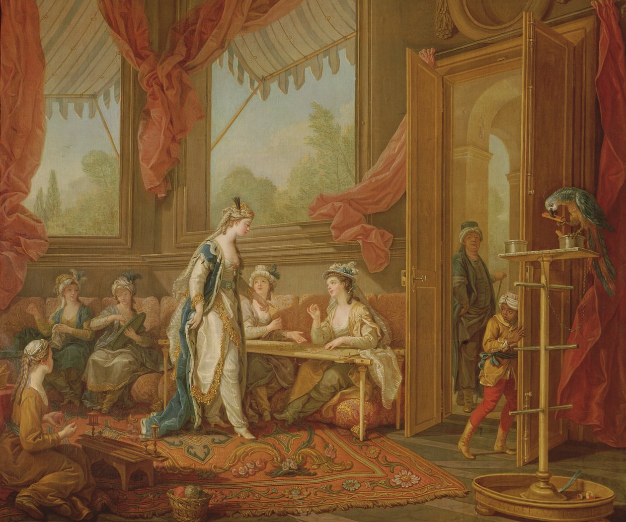 La sultana ordina arazzi dalle odalische da Charles Amedee Philippe van Loo
