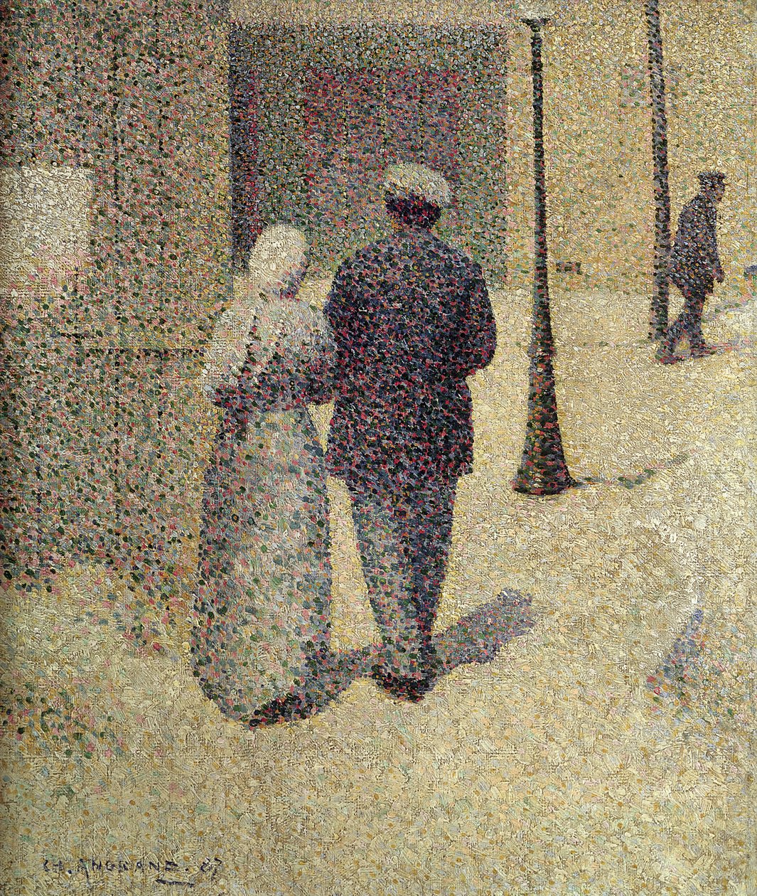 Una coppia in strada, 1887 da Charles Angrand