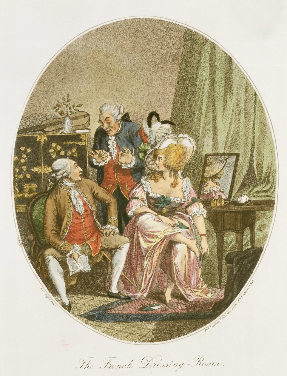 La stanza da toeletta francese, inciso da P.W. Tomkins (1760-1840) da Charles Ansell