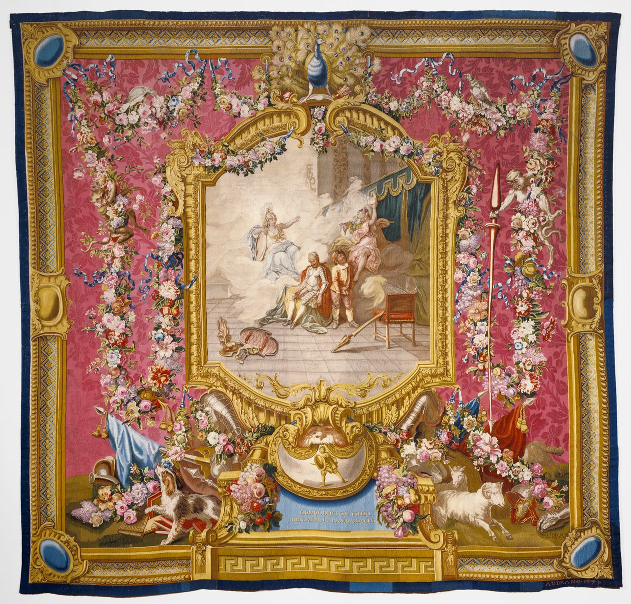 Don Chisciotte è curato dalla sua follia dalla saggezza, 1773 (seta e lana) da Charles Antoine Coypel