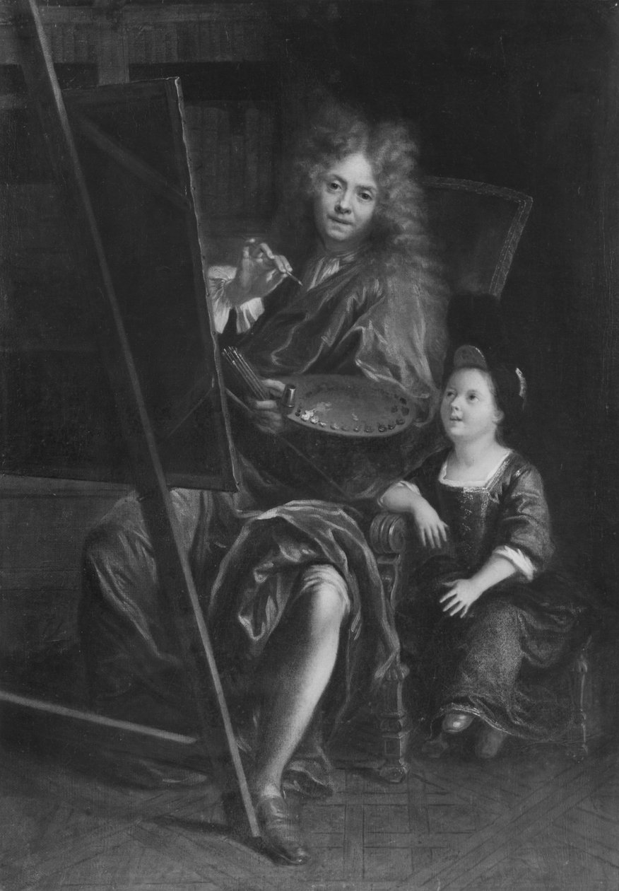 Autoritratto con suo figlio Charles da Charles Antoine Coypel