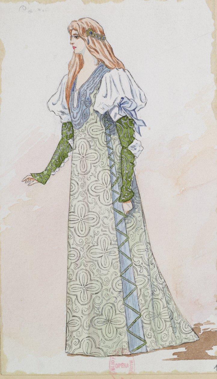 Costume di Desdemona per la prima rappresentazione di Otello di Giuseppe Verdi nel 1894 all