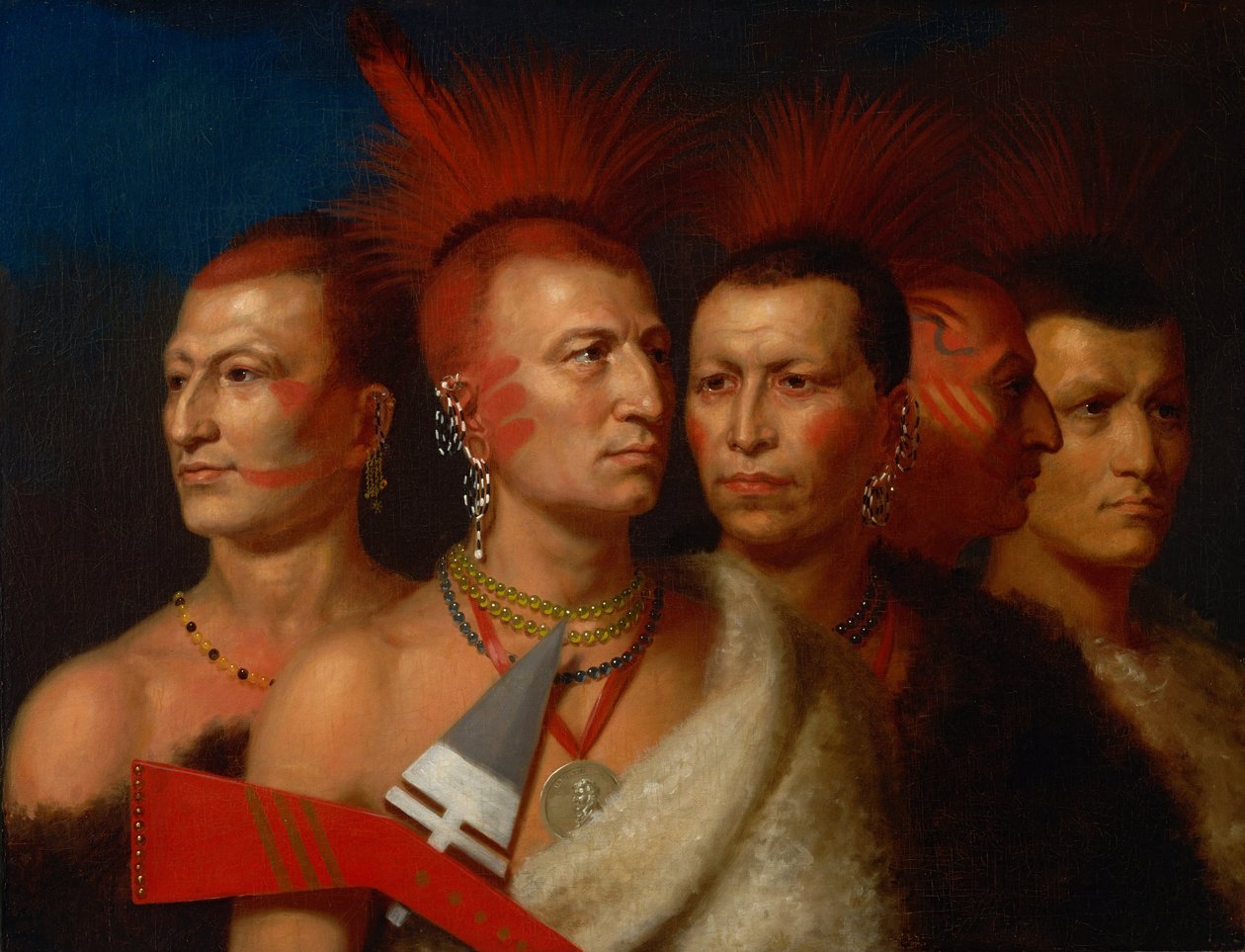 Giovane Omahaw, Aquila da Guerra, Piccolo Missouri e Pawnee da Charles Bird King