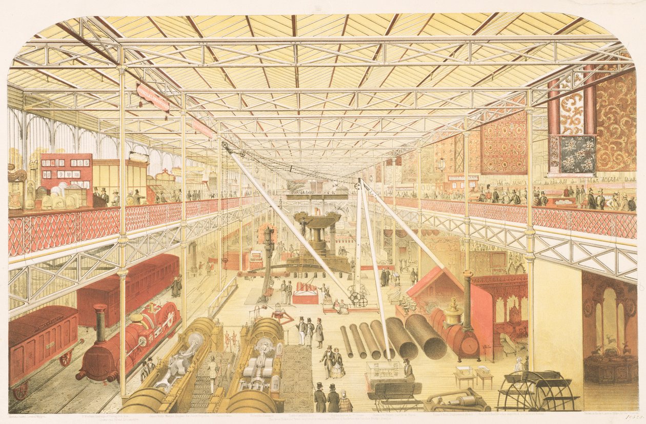 Il Dipartimento delle Macchine Britanniche, Classe 5 della Grande Esposizione Industriale di Tutte le Nazioni, 1851 da Charles Burton