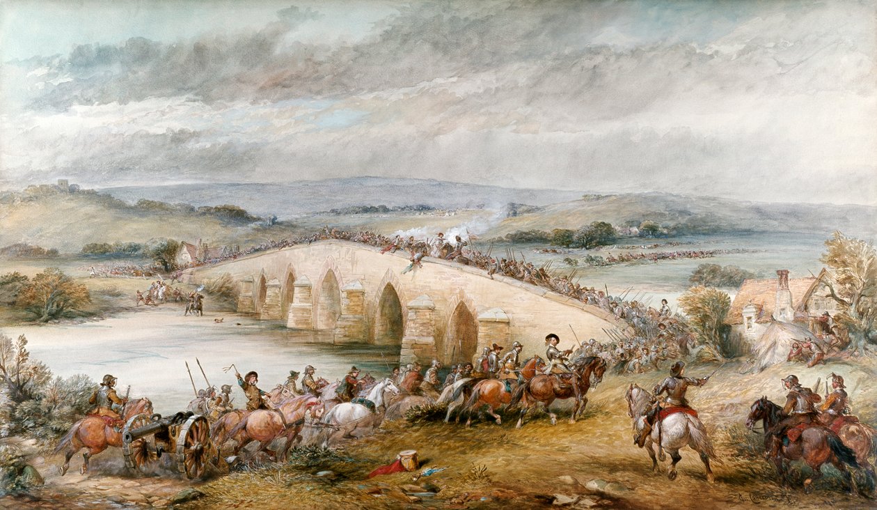 La battaglia di Preston e Walton, 17 agosto 1648, 1877 da Charles Cattermole