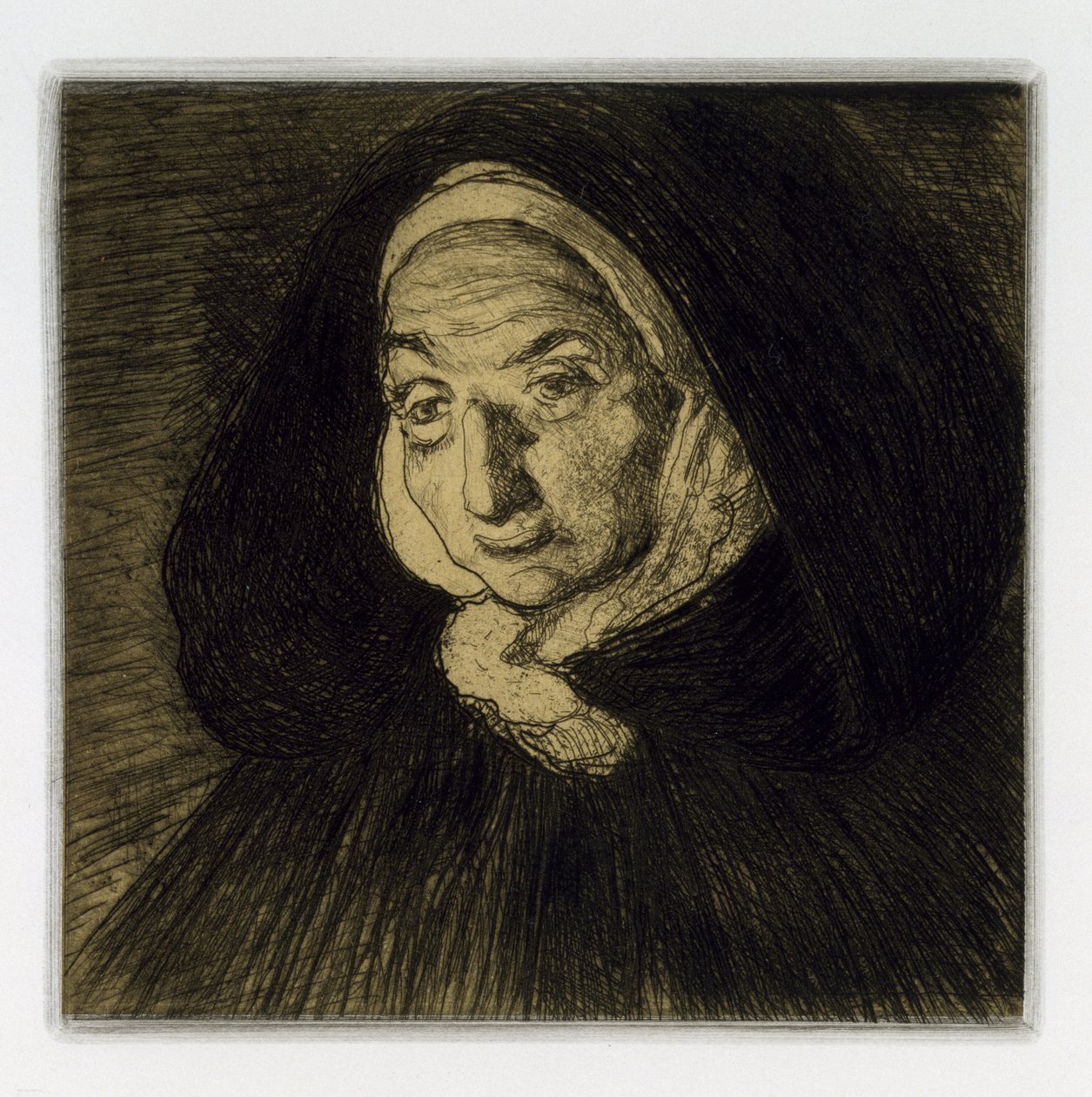 Donna bretone, le luci di Saint-Jean, 1911 da Charles Cottet