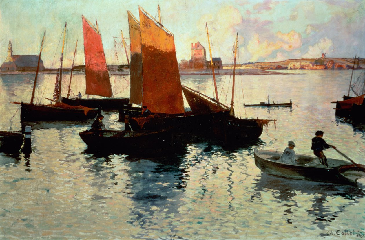 Luce serale al porto di Camaret, 1892 da Charles Cottet
