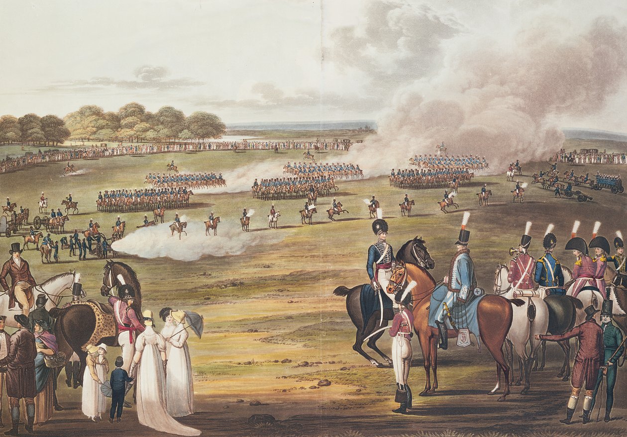 Veduta della cavalleria volontaria di Londra e dell