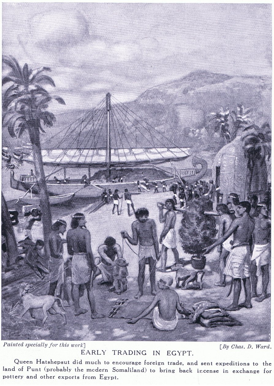 Commercio antico in Egitto, c.1920 da Charles Daniel Ward