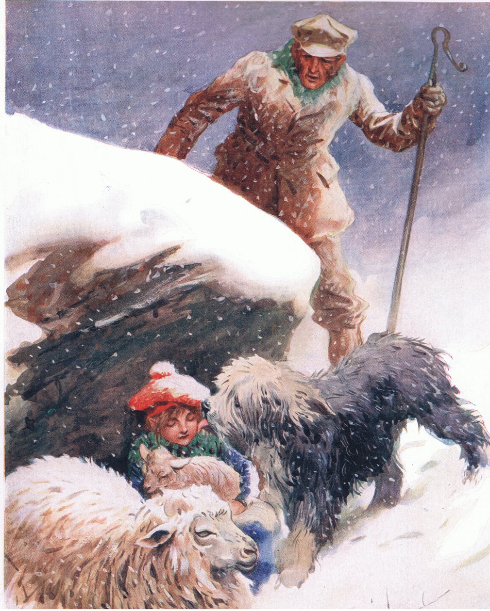Found, da The Big Book for Children (Herbert Strang) pubblicato da Humphrey Milford, Oxford University Press, c.1920 da Charles Edmund Brock