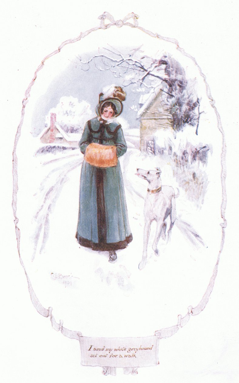 Io e il mio levriero bianco siamo usciti per una passeggiata da Charles Edmund Brock