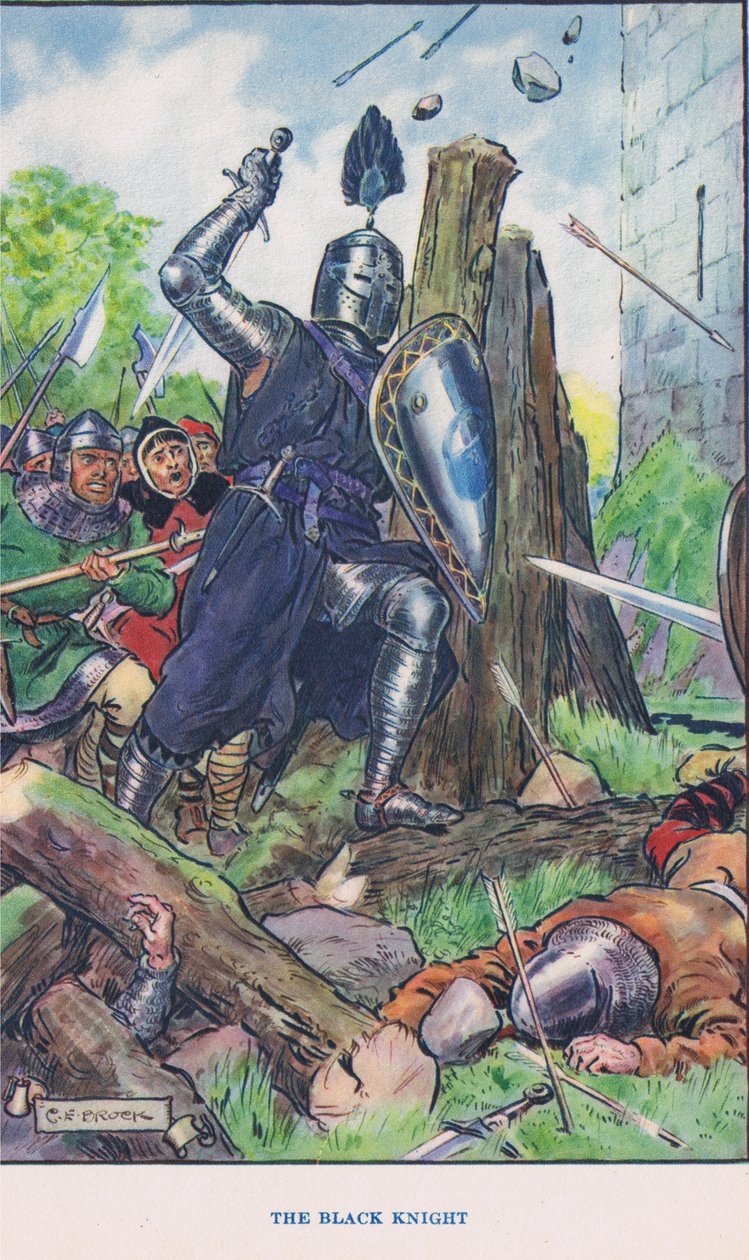 Il castello assediato - Il Cavaliere Nero, illustrazione da 